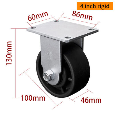 Goede prijs EDL 4Inch Plate Equipment PA Casters M724P-16 Door Rigid Swivel Load 800kg online