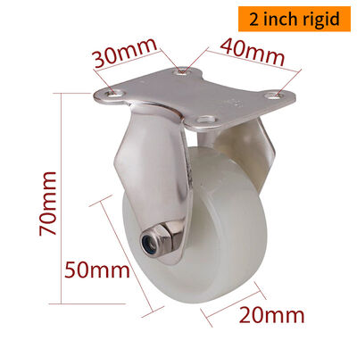 Good price EDL Stainless Steel Mini 2''  PA Caster  Plate Swivel/Brake with 45kg Load Capacity online