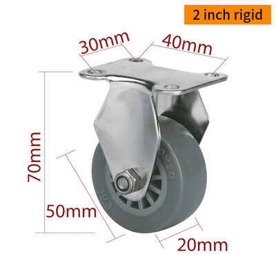 Bon prix EDL Roulette Pivotante/Fixe en Acier Inoxydable Mini 2'' TPU S262P-73 avec Capacité de Charge de 35kg en ligne