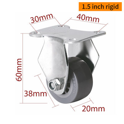 Bon prix Roulettes en acier inoxydable TPU EDL 1,5'' S2615P-73 Charge 45 kg avec fixe/pivotant/frein en ligne